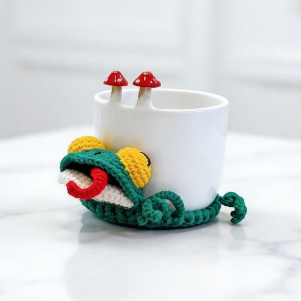Pop-Up Lizard Coaster - Crochet Pattern
