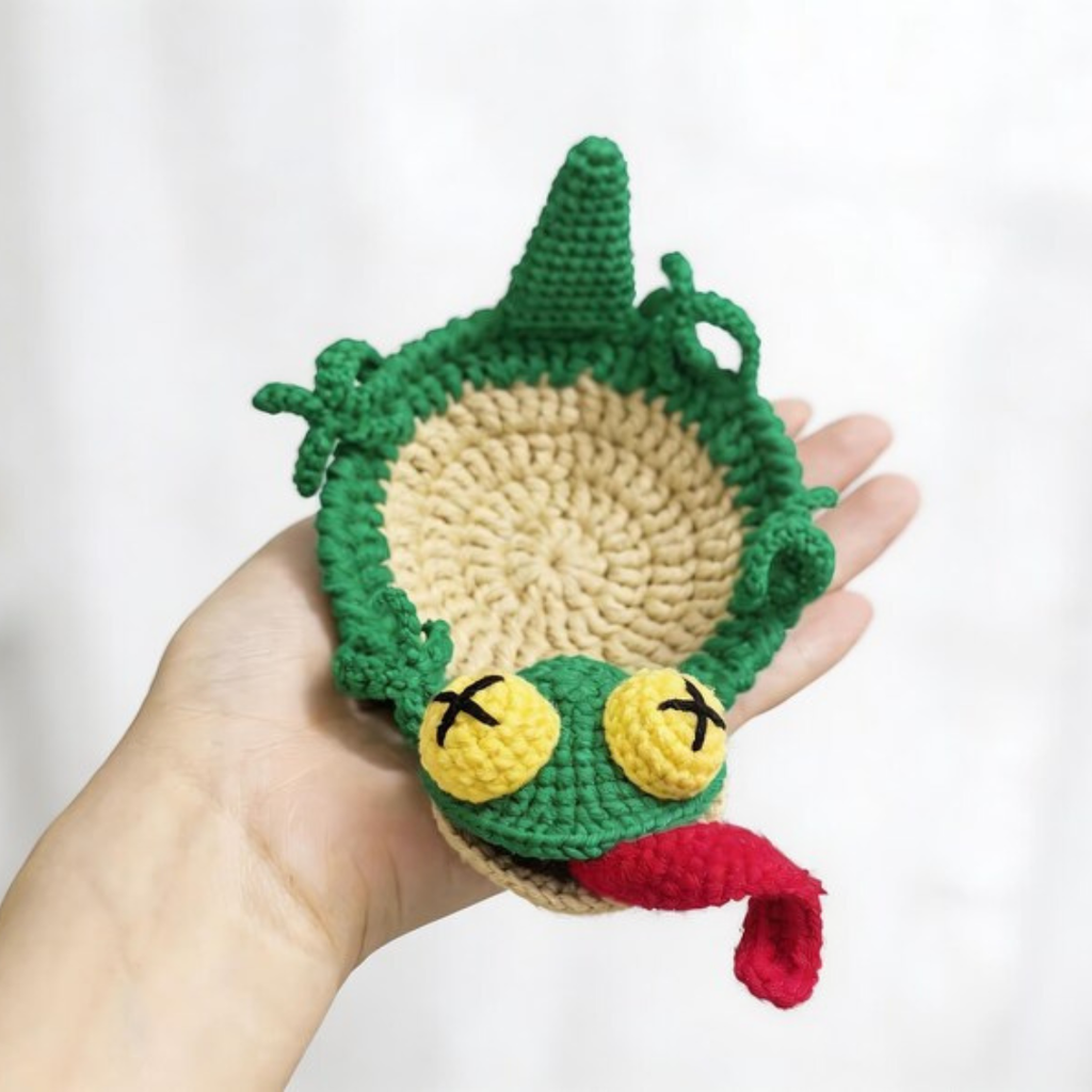 Pop-Up Lizard Coaster - Crochet Pattern