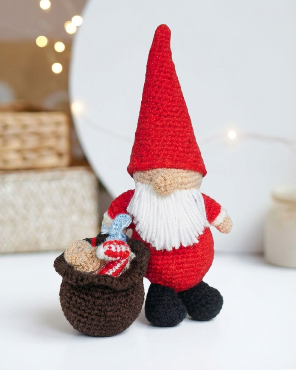 Christmas Santa Gnome - Crochet Pattern