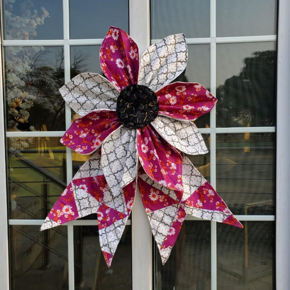 Quilted Fabric Flower Bow - Sewing Pattern