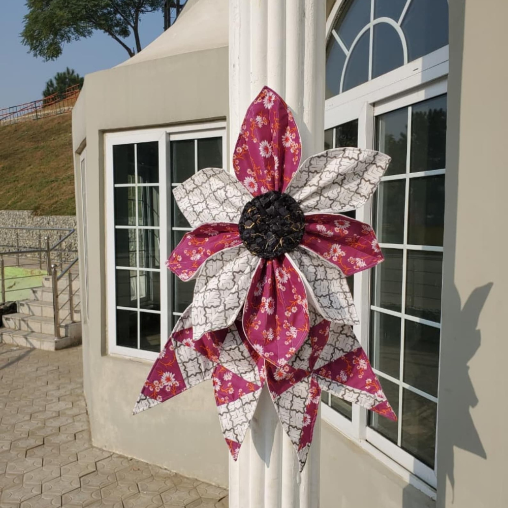 Quilted Fabric Flower Bow - Sewing Pattern