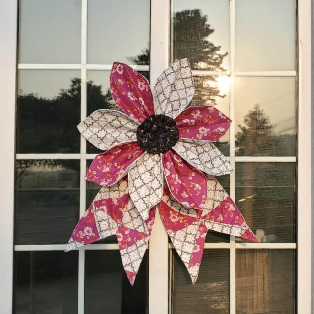 Quilted Fabric Flower Bow - Sewing Pattern