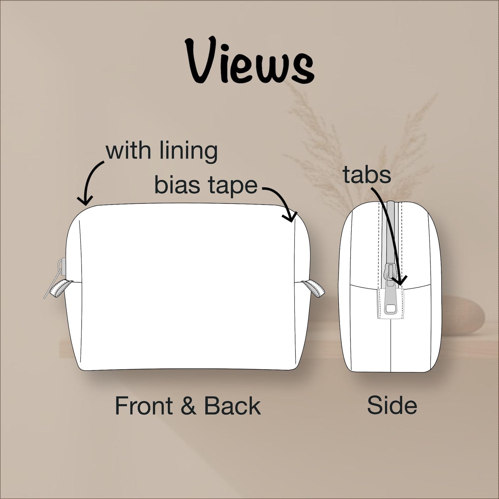 Cosmetic Bag - Sewing Pattern