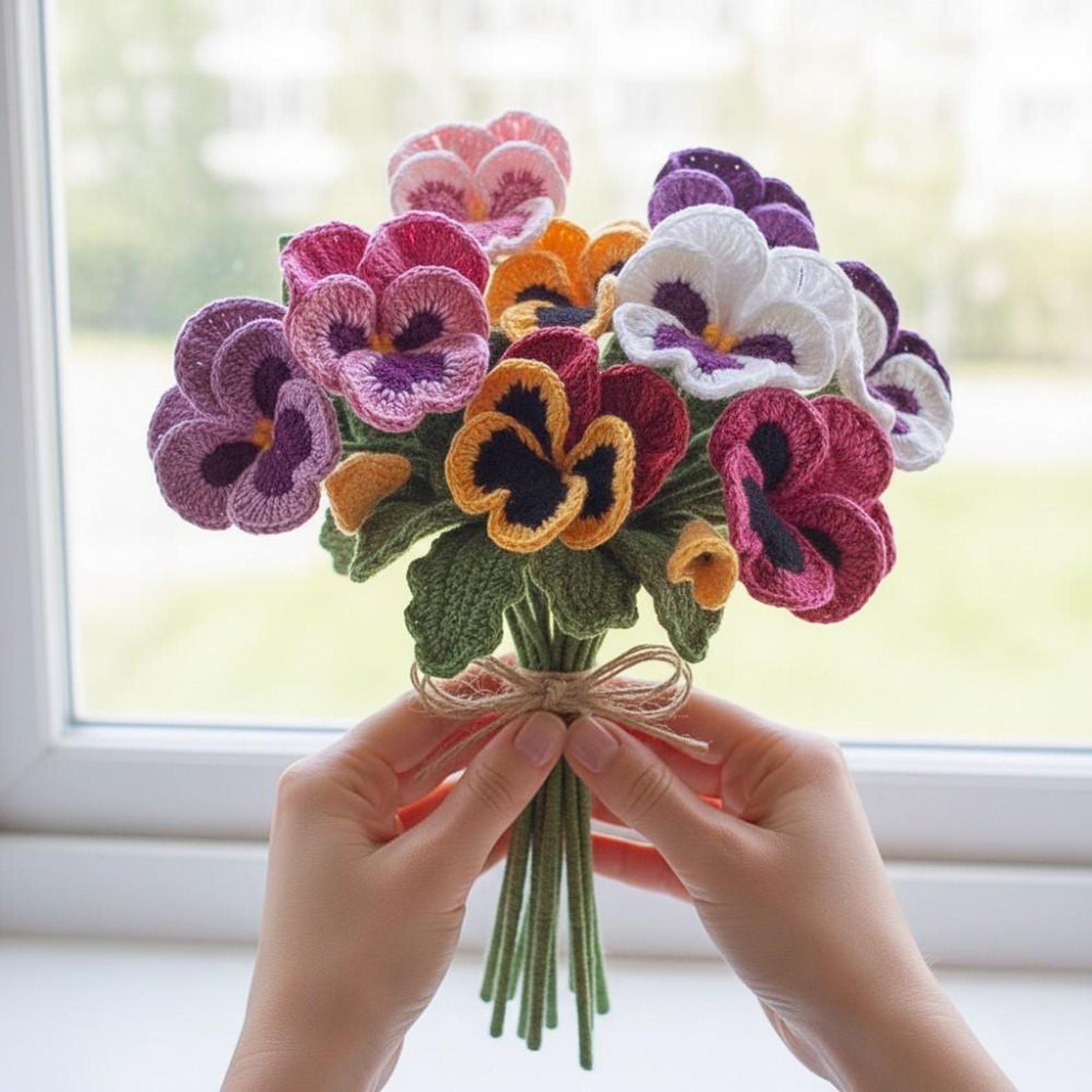 Pansy Flowers - Crochet Pattern