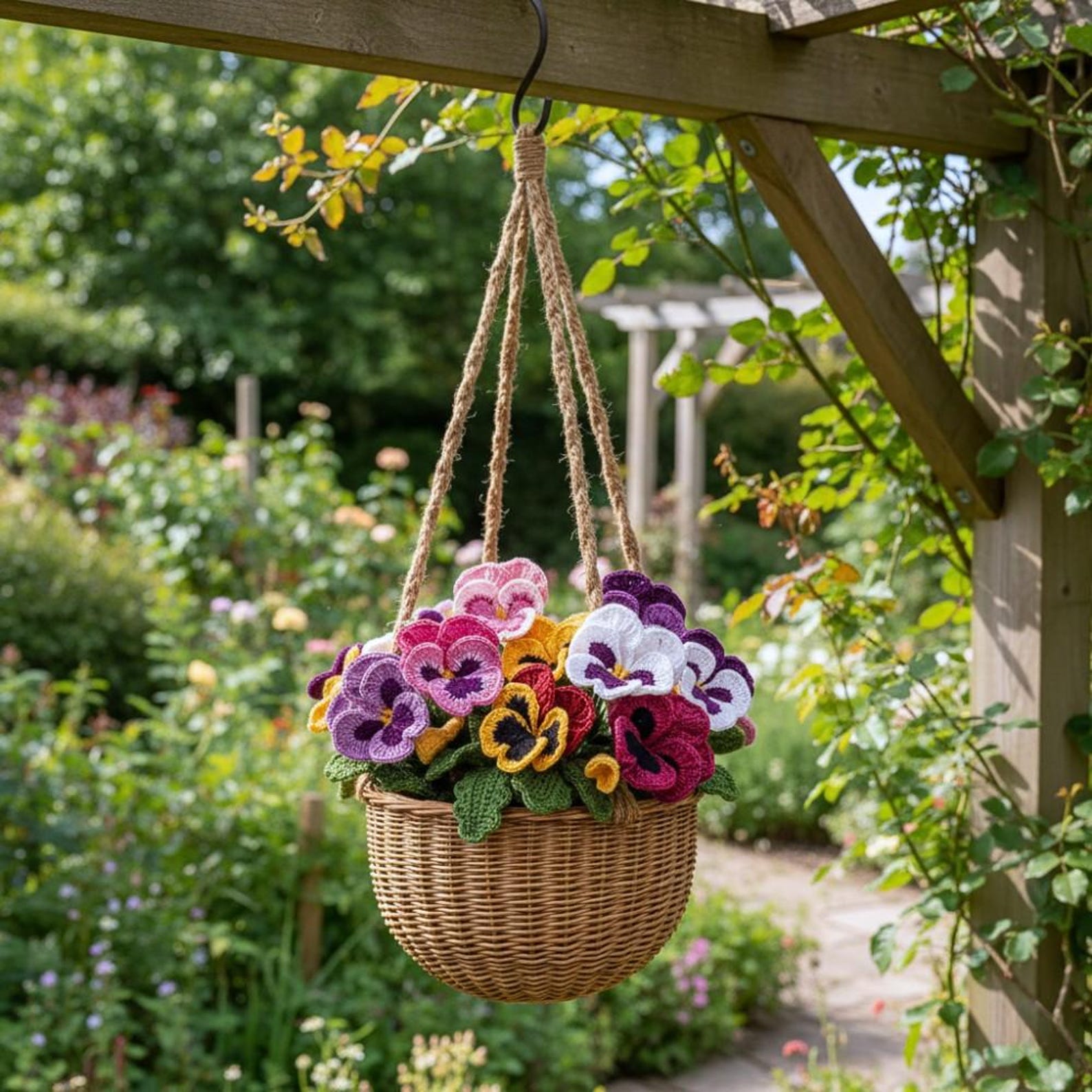 Pansy Flowers - Crochet Pattern