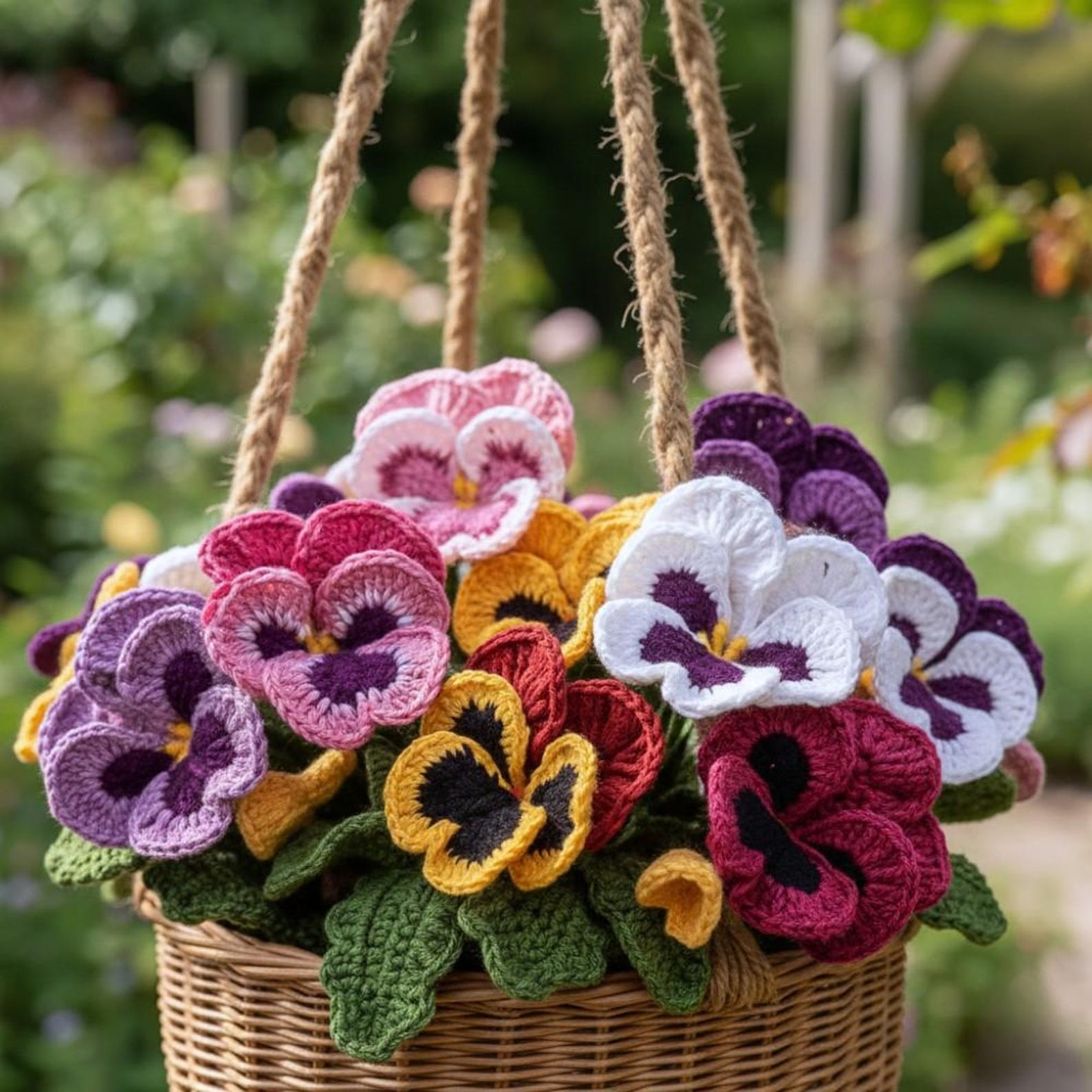 Pansy Flowers - Crochet Pattern