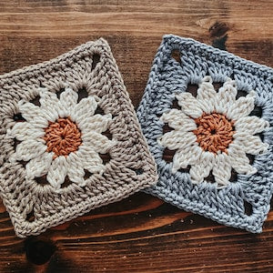 Daisy Granny Square Crochet Pattern