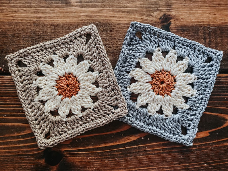 Daisy Granny Square Crochet Pattern