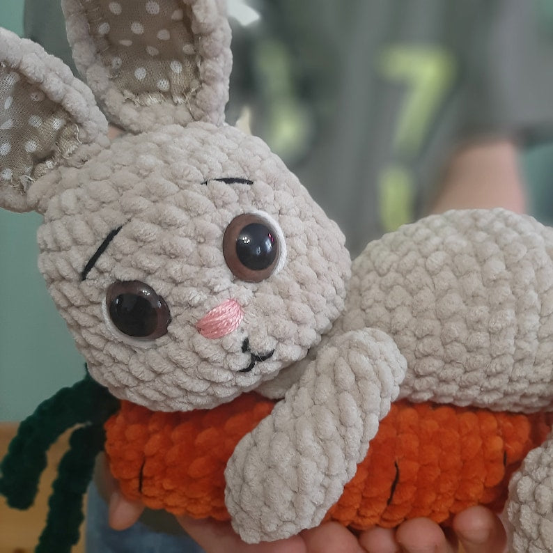 Easter Bunny With Carrots Crochet Pattern