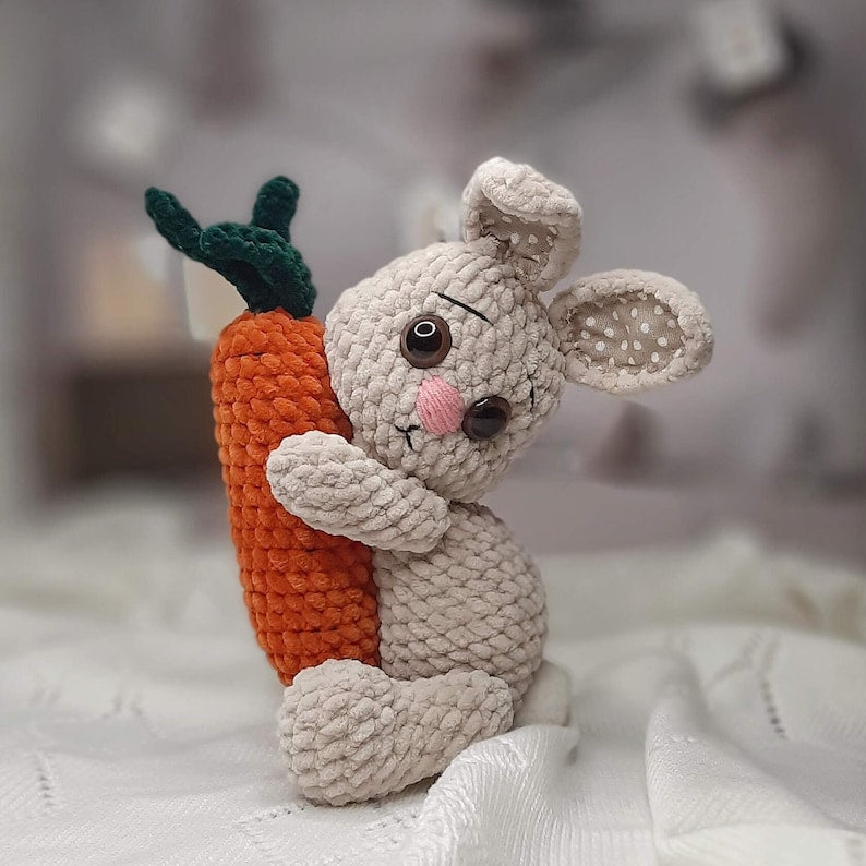 Easter Bunny With Carrots Crochet Pattern