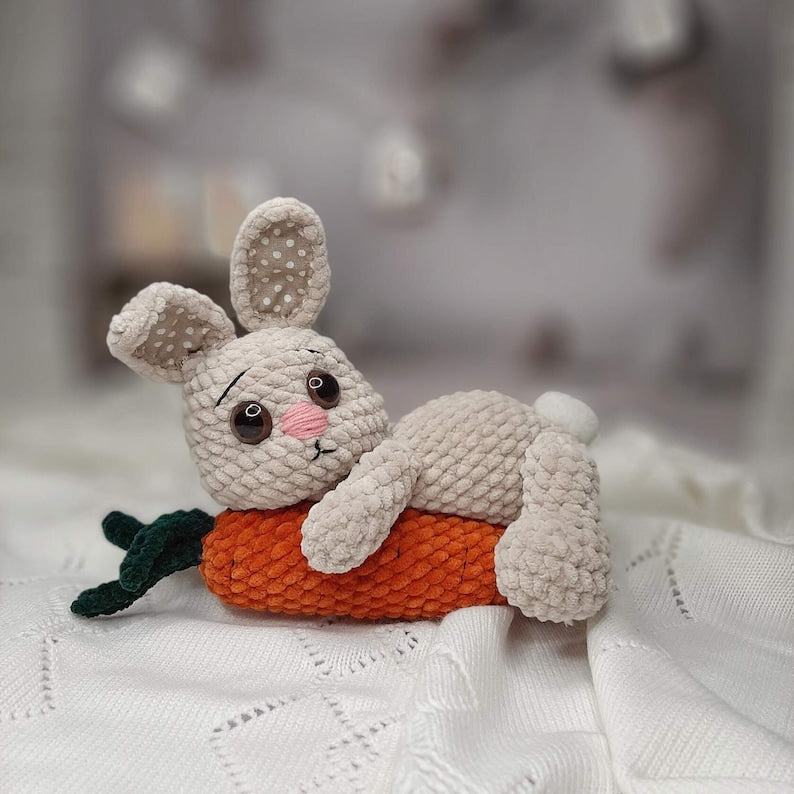 Easter Bunny With Carrots Crochet Pattern